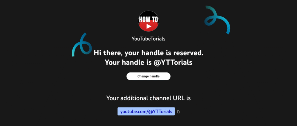 youtube handles are reserved
